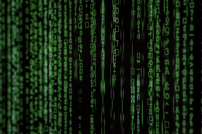 Apstraktni prikaz digitalnih podataka u plavim tonovima